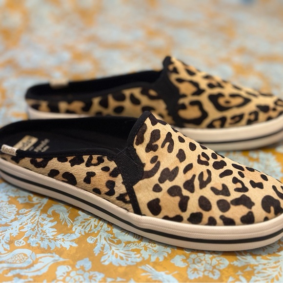 Keds for Kate Spade Calf Hair Slip On Mule Animal Print Shoes - Picture 3 of 9